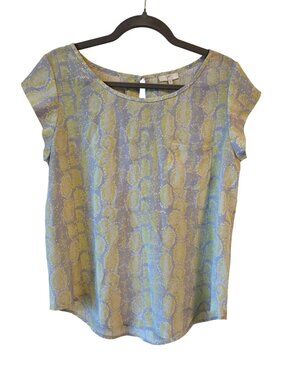 JOIE Light Yellow Silk Cap Sleeve Blouse Womens Size S